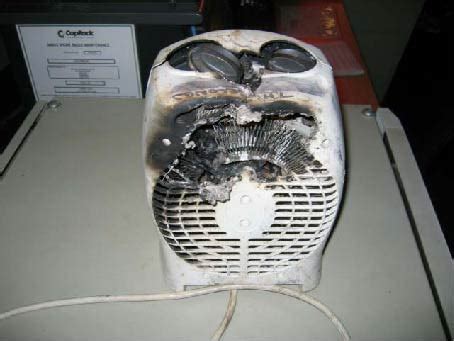 fan heater fire